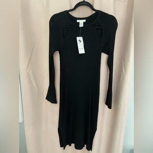 NWT black knit dress
